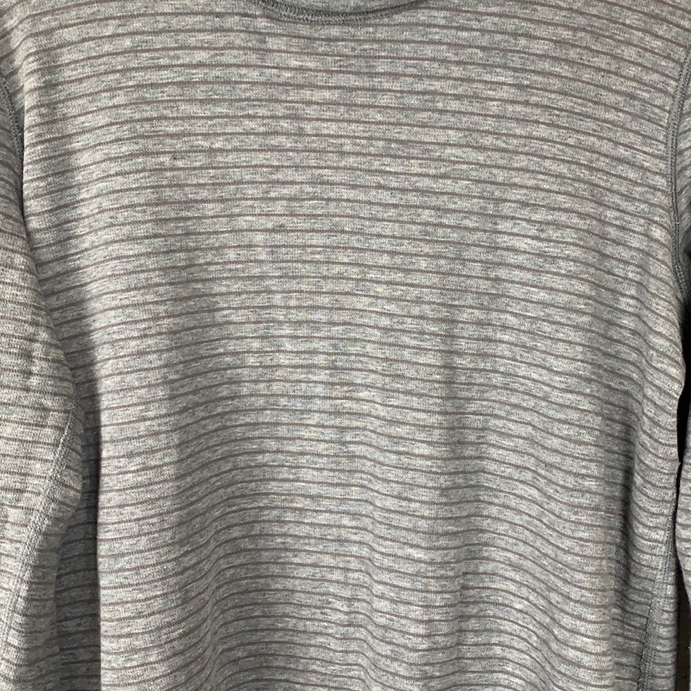 Lululemon Double Up Reversible Long Sleeve - Heathered Slate/ Modern Stripe - Picture 13 of 14